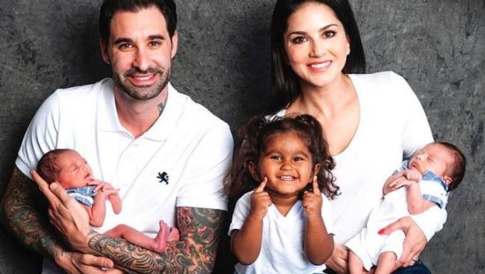 sunny leone gets twin boys added to their family
