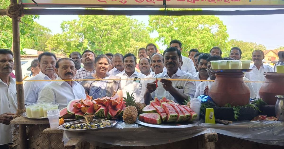 admk-neer-mor-panthal-inaugurated-by-former-mp-soundararajan