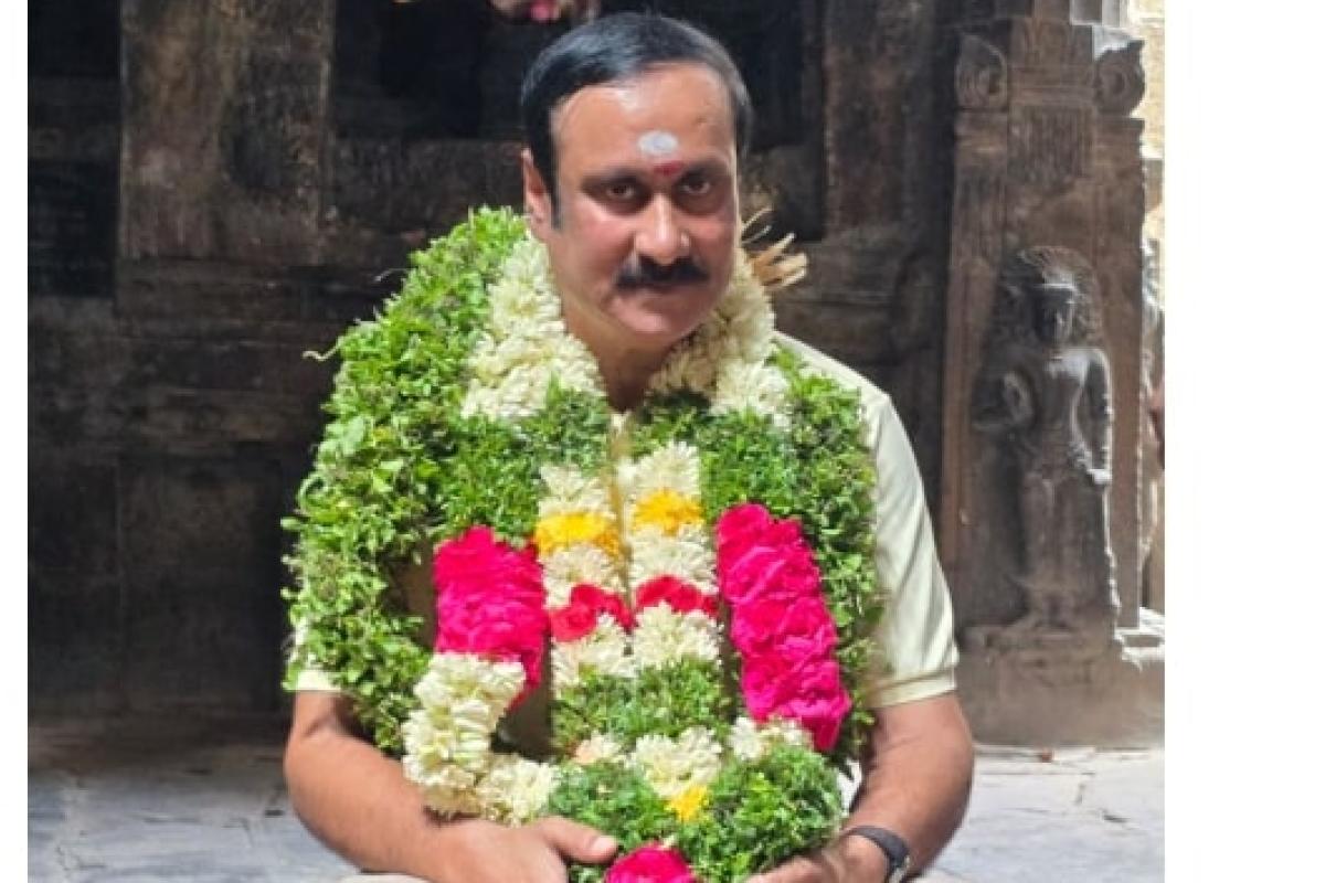 anbumani-ramadoss-visits-nellaiappar-temple-in-tirunelveli