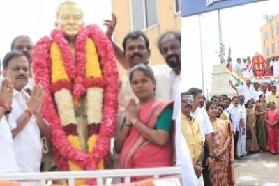 marshal-nesamani-s-131st-birthday-aiadmk-members-pay-tribute-by-garlanding-him-in-nagercoil
