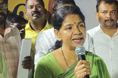 aiadmk-formed-an-alliance-after-being-threatened-by-bjp-kanimozhi-mp-attacks