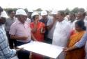 Thambi Durai was Inspection at Karur Hospital construction work 