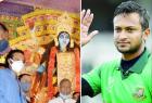 shakib-al-hasan-faces-death-threats-for-attending-kali-pooja-in-kolkata