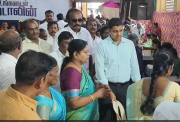 Minister-Geetha-Jeevan-visited-ungaludan-Stalin-s-camp-in-Thoothukudi