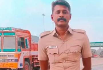 Policeman-dies-after-being-hit-by-lorry-in-Munneerpallam-near-Nellai