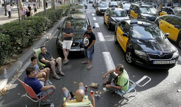 Taxi strike spain